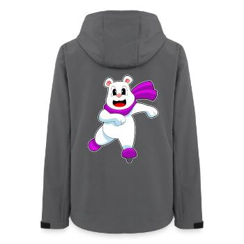 Eisbär Eislaufen Schlittschuhe - Frauen Recycelte Softshelljacke von Stanley/Stella - Anthrazit - Hinten - AI Model Female 172 light (172cm)