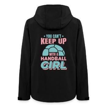 Joueur de handball - Veste softshell femme recyclée Stanley/Stella - noir - Dos - AI Model Female 172 light (172cm)