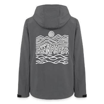 Strange white landscape - Women’s Recycled Softshell Jacket by Stanley/Stella - anthracite - Back - AI Model Female 172 light (172cm)