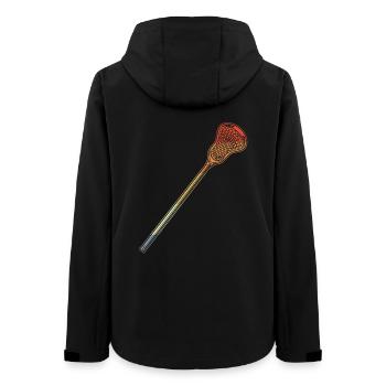 Lacrosse Stick Sketch - Women’s Recycled Softshell Jacket by Stanley/Stella - black - Back - AI Model Female 172 light (172cm)