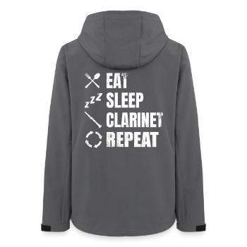 Routine clarinette - Veste softshell femme recyclée Stanley/Stella - charbon - Dos - AI Model Female 172 light (172cm)