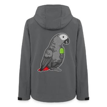 Parrot Popsicle - Women’s Recycled Softshell Jacket by Stanley/Stella - anthracite - Back - AI Model Female 172 light (172cm)