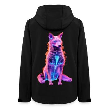 Néon Cyberwolf Art Design - Veste softshell femme recyclée Stanley/Stella - noir - Dos - AI Model Female 172 light (172cm)