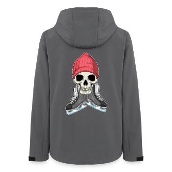 Totenkopf Eislaufen Schlittschuhe - Frauen Recycelte Softshelljacke von Stanley/Stella - Anthrazit - Hinten - AI Model Female 172 light (172cm)