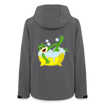 Frog Bathing Bathtub - Women’s Recycled Softshell Jacket by Stanley/Stella - anthracite - Back - AI Model Female 172 light (172cm)