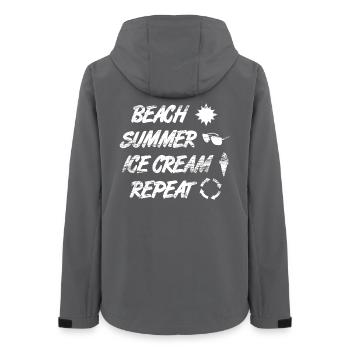 Beach Summer Ice Cream Repetition - Women’s Recycled Softshell Jacket by Stanley/Stella - anthracite - Back - AI Model Female 172 light (172cm)