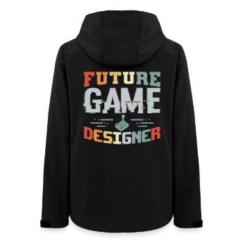 Future Game Developer - Women’s Recycled Softshell Jacket by Stanley/Stella - black - Back - AI Model Female 172 light (172cm)