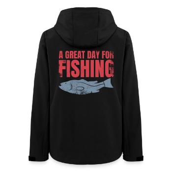 Slogan de pêche - Veste softshell femme recyclée Stanley/Stella - noir - Dos - AI Model Female 172 light (172cm)