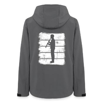 Drôle de clarinettiste - Veste softshell femme recyclée Stanley/Stella - charbon - Dos - AI Model Female 172 light (172cm)