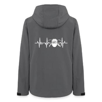 Welder heart palpitations - Women’s Recycled Softshell Jacket by Stanley/Stella - anthracite - Back - AI Model Female 172 light (172cm)