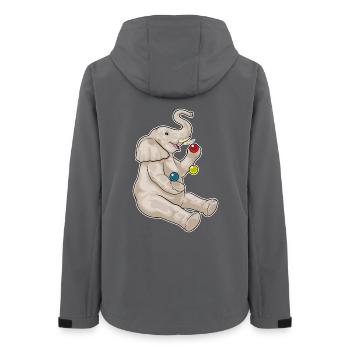 Elefant Jongleur Jonglieren - Frauen Recycelte Softshelljacke von Stanley/Stella - Anthrazit - Hinten - AI Model Female 172 light (172cm)