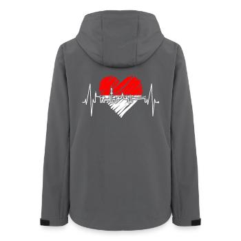 Hannover Skyline Herzschlag Fan Liebe Hannöversch - Veste softshell femme recyclée Stanley/Stella - charbon - Dos - AI Model Female 172 light (172cm)