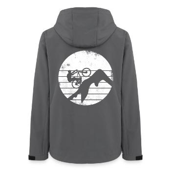 Mountain bikers - Women’s Recycled Softshell Jacket by Stanley/Stella - anthracite - Back - AI Model Female 172 light (172cm)