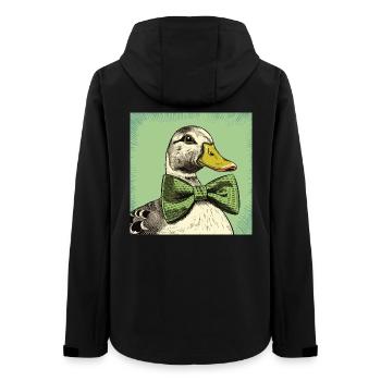 Duck with Bowtie - Frauen Recycelte Softshelljacke von Stanley/Stella - Schwarz - Hinten - AI Model Female 172 light (172cm)