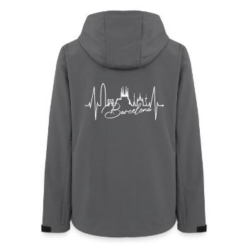 Barcelona Skyline Spanien Herzschlag Fan Barcelona - Frauen Recycelte Softshelljacke von Stanley/Stella - Anthrazit - Hinten - AI Model Female 172 light (172cm)