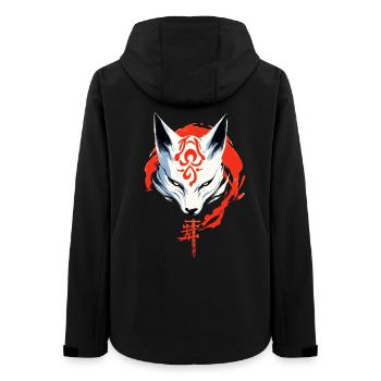 Kumiho Samurai Fuchs Maske Kitsune Japan Anime - Frauen Recycelte Softshelljacke von Stanley/Stella - Schwarz - Hinten - AI Model Female 172 light (172cm)