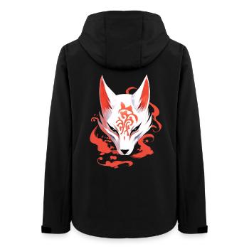 Masque de renard Anime Kitsune Kumiho Samouraï Japon - Veste softshell femme recyclée Stanley/Stella - noir - Dos - AI Model Female 172 light (172cm)