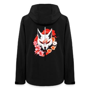 Kitsune Masque De Renard Kumiho Samouraï Japon Anime - Veste softshell femme recyclée Stanley/Stella - noir - Dos - AI Model Female 172 light (172cm)