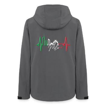 Mailand Skyline Italien Herzschlag Fan Love Milano - Frauen Recycelte Softshelljacke von Stanley/Stella - Anthrazit - Hinten - AI Model Female 172 light (172cm)