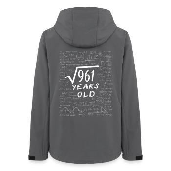 31e Anniversaire 31 ans Racine carrée de 961 math - Veste softshell femme recyclée Stanley/Stella - charbon - Dos - AI Model Female 172 light (172cm)
