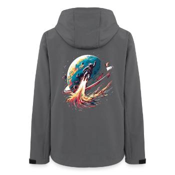 Art de la planète astronaute - Veste softshell femme recyclée Stanley/Stella - charbon - Dos - AI Model Female 172 light (172cm)