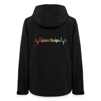 Game Design Heart palpitations - Women’s Recycled Softshell Jacket by Stanley/Stella - black - Back - AI Model Female 172 light (172cm)