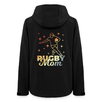 Rugby Mom - Women’s Recycled Softshell Jacket by Stanley/Stella - black - Back - AI Model Female 172 light (172cm)
