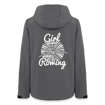 Fille qui aime ramer - Veste softshell femme recyclée Stanley/Stella - charbon - Dos - AI Model Female 172 light (172cm)