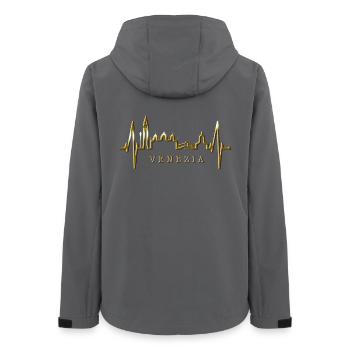 Venice Skyline Heartbeat Italie J’aime Venezia - Veste softshell femme recyclée Stanley/Stella - charbon - Dos - AI Model Female 172 light (172cm)