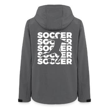 Footballeur - Veste softshell femme recyclée Stanley/Stella - charbon - Dos - AI Model Female 172 light (172cm)