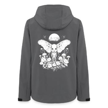 Gothik Totenkopf Aestethic Fairy Grunge Fairycore - Frauen Recycelte Softshelljacke von Stanley/Stella - Anthrazit - Hinten - AI Model Female 172 light (172cm)