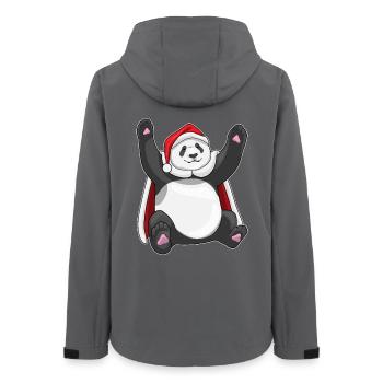Chapeau de père Noël Panda - Veste softshell femme recyclée Stanley/Stella - charbon - Dos - AI Model Female 172 light (172cm)