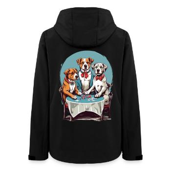 Poker pour chien - Veste softshell femme recyclée Stanley/Stella - noir - Dos - AI Model Female 172 light (172cm)