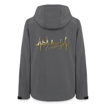 Freiburg im Breisgau Skyline Heartbeat Freiburger - Women’s Recycled Softshell Jacket by Stanley/Stella - anthracite - Back - AI Model Female 172 light (172cm)