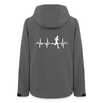 Battement de cœur du coureur - Veste softshell femme recyclée Stanley/Stella - charbon - Dos - AI Model Female 172 light (172cm)