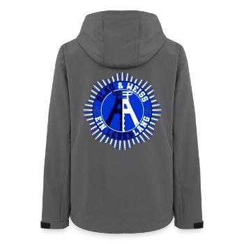 Blau Weiss ein Lebenlang | Farben änderbar - Frauen Recycelte Softshelljacke von Stanley/Stella - Anthrazit - Hinten - AI Model Female 172 light (172cm)