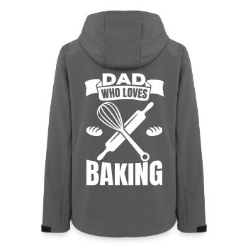 Dad who loves to bake - Women’s Recycled Softshell Jacket by Stanley/Stella - anthracite - Back - AI Model Female 172 light (172cm)