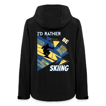 I'd Rather Ski - Ski Wintersportler Skifahrer - Frauen Recycelte Softshelljacke von Stanley/Stella - Schwarz - Hinten - AI Model Female 172 light (172cm)