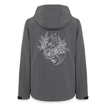 Blumenmaske 2 - Frauen Recycelte Softshelljacke von Stanley/Stella - Anthrazit - Hinten - AI Model Female 172 light (172cm)