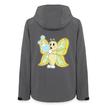 Bulles de savon papillon - Veste softshell femme recyclée Stanley/Stella - charbon - Dos - AI Model Female 172 light (172cm)