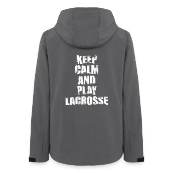 Motivational Lacrosse Quote - Women’s Recycled Softshell Jacket by Stanley/Stella - anthracite - Back - AI Model Female 172 light (172cm)