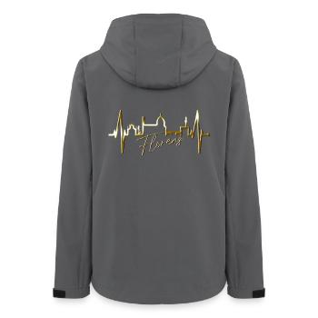 Florence Skyline Italy Heartbeat I Love Firenze - Women’s Recycled Softshell Jacket by Stanley/Stella - anthracite - Back - AI Model Female 172 light (172cm)