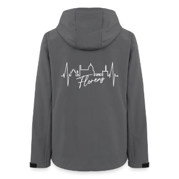 Florenz Skyline Italien Herzschlag I Love Firenze - Frauen Recycelte Softshelljacke von Stanley/Stella - Anthrazit - Hinten - AI Model Female 172 light (172cm)