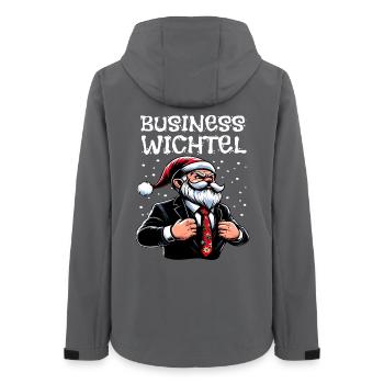Business Gnome Christmas Gnome - Women’s Recycled Softshell Jacket by Stanley/Stella - anthracite - Back - AI Model Female 172 light (172cm)