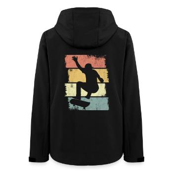Skateboard Junge Zeichnung - Frauen Recycelte Softshelljacke von Stanley/Stella - Schwarz - Hinten - AI Model Female 172 light (172cm)