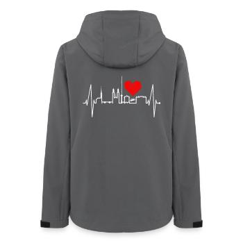 Zurich Skyline Heartbeat Switzerland Love Love Zurich - Women’s Recycled Softshell Jacket by Stanley/Stella - anthracite - Back - AI Model Female 172 light (172cm)