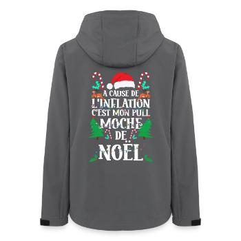 Pull Moche De Noël - Veste softshell femme recyclée Stanley/Stella - charbon - Dos - AI Model Female 172 light (172cm)