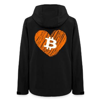 Bitcoin Crypto Cryptocurrency Splash - Women’s Recycled Softshell Jacket by Stanley/Stella - black - Back - AI Model Female 172 light (172cm)