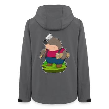 Forêt de la Hache du Bûcheron Taupe - Veste softshell femme recyclée Stanley/Stella - charbon - Dos - AI Model Female 172 light (172cm)
