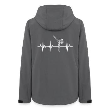Kickboxer ECG Heart Line - Women’s Recycled Softshell Jacket by Stanley/Stella - anthracite - Back - AI Model Female 172 light (172cm)